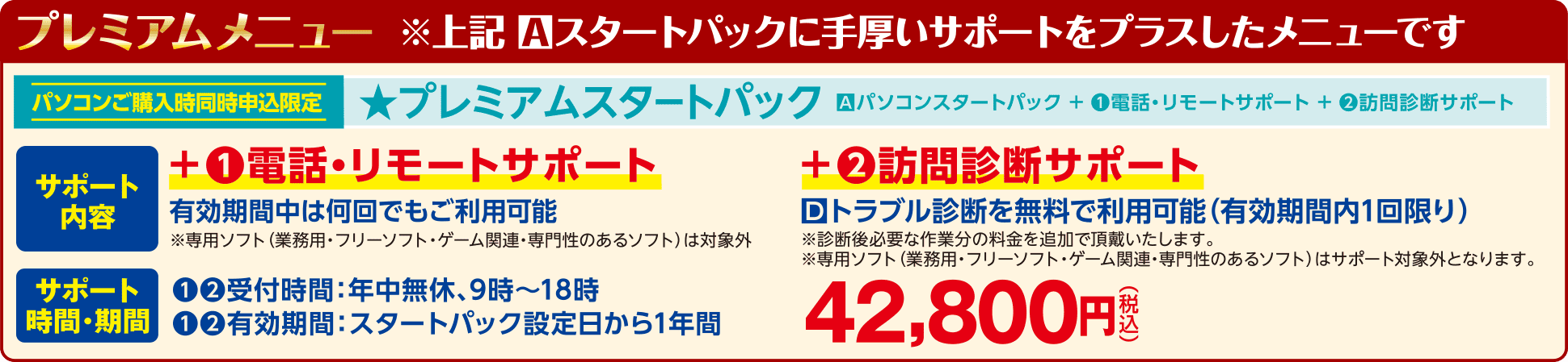 プレミアムメニュー